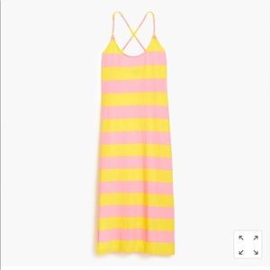 Strappy knit midi dress in stripe